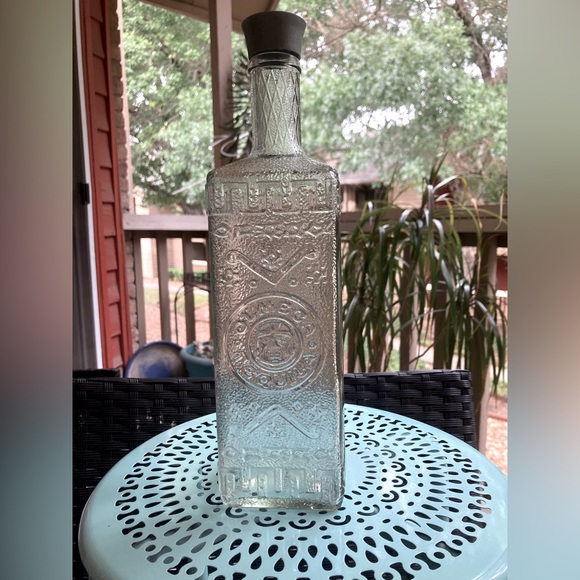 Vintage 1977 Olmeca Decorative Tequila 1Ltr Decanter Refillable Disc Bottle EVC - Picture 1 of 11